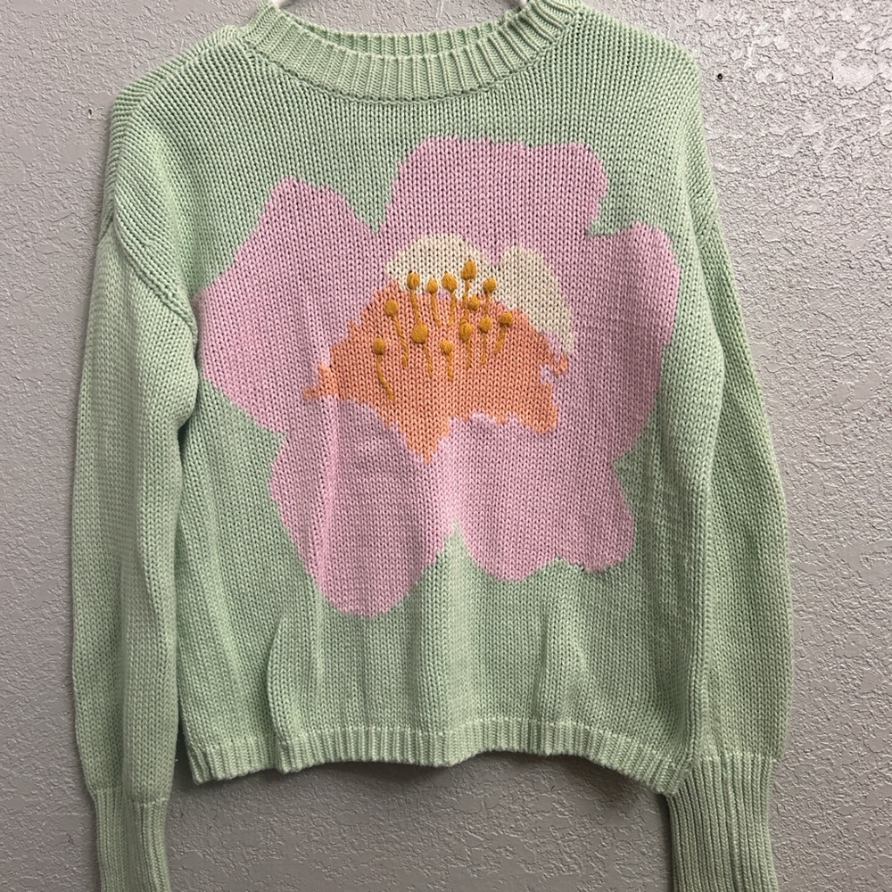 525 American flower sweater